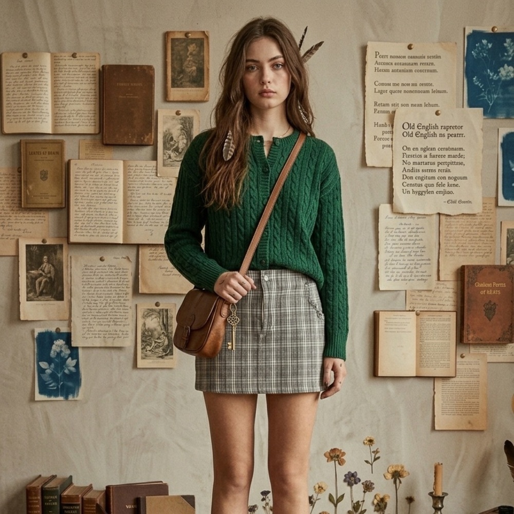 Hollister Grey Plaid Mini // Poetcore Academic Muse Skirt XS